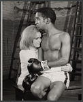 Paula Wayne and Sammy Davis, Jr. in rehearsal for the stage production Golden Boy
