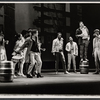 Sammy Davis, Jr., Johnny Brown (standing on barrel), and company in the stage production Golden Boy