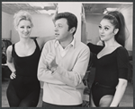 Steve Lawrence and unidentified dancers in rehearsal for the stage production Golden Rainbow