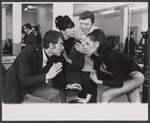 Eydie Gorme, Steve Lawrence, Antony De Vecci [?], and Diana Saunders in rehearsal for the stage production Golden Rainbow