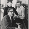 Eydie Gorme, Steve Lawrence, and composer Walter Marks in rehearsal for the stage production Golden Rainbow