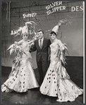 Steve Lawrence and showgirls in the stage production Golden Rainbow