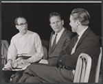 Charles Weidman, Richard Ney and unidentified in rehearsal for the stage production Portofino