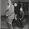 Robert Strauss, Jan Chaney and unidentified in rehearsal for the stage production Portofino