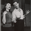 Helen Gallagher and Georges Guetary in rehearsal for the stage production Portofino