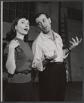 Helen Gallagher and Georges Guetary in rehearsal for the stage production Portofino