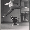 Jan Chaney [center] and unidentified in rehearsal for the stage production Portofino