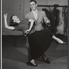Helen Gallagher and Robert Strauss in rehearsal for the stage production Portofino