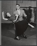 Helen Gallagher and Robert Strauss in rehearsal for the stage production Portofino