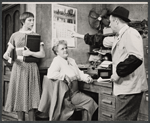 Carol Haney, Rita Shaw and Eddie Foy Jr. in the stage production The Pajama Game