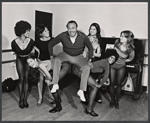 Cab Calloway [center] and unidentified others in rehearsal for the 1973 Broadway revival of The Pajama Game