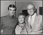 Richard Adler, Zoya Leporska and George Abbott in publicity photo for the 1973 Broadway revival of The Pajama Game