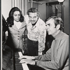 Barbara McNair, Hal Linden and Richard Adler in rehearsal for the 1973 Broadway revival of The Pajama Game