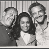 Cab Calloway, Barbara McNair and Hal Linden in a publicity pose for the 1973 Broadway revival of The Pajama Game