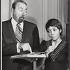 Willard Waterman and Sharron Miller in rehearsal for the 1973 Broadway revival of The Pajama Game