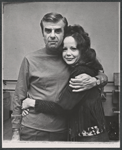 Richard Adler with an unidentified performer in rehearsal for the 1973 Broadway revival of The Pajama Game