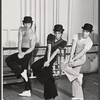 Sharron Miller [center] and unidentified others in rehearsal for the 1973 Broadway revival of The Pajama Game