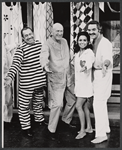 Cab Calloway, George Abbott, Barbara McNair and Hal Linden in publicity photo for the 1973 Broadway revival of The Pajama Game