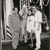 Cab Calloway,  George Abbott, Barbara McNair and Hal Linden in a publicity pose for the 1973 Broadway revival of The Pajama Game