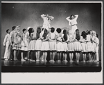 Marc Jordan, Barbara McNair and ensemble in the 1973 Broadway revival of The Pajama Game