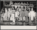 Hal Linden, Barbara McNair, Sharron Miller, Cab Calloway, Margret Coleman [third from right] Marc Jordan [second from right] and ensemble in the 1973 Broadway revival of The Pajama Game