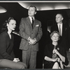 Anne Meacham, Louis Edmonds, Gladys Cooper and Eric Portman in rehearsal for stage production A Passage to India