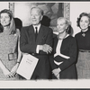 Cyril Ritchard [center] and unidentified others in the 1969 City Center production of Peter and the Wolf