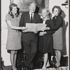 Cyril Ritchard [center] and unidentified others in the 1969 City Center production of Peter and the Wolf