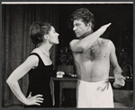 Joan Hackett and Dick Shawn in the stage production Peterpat