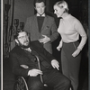 Peter Ustinov, John Horton and unidentified in rehearsal for the stage production Photo Finish