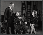 Paul Rogers, Peter Ustinov and Jessica Walter in rehearsal for the stage production Photo Finish