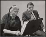 Aline MacMahon and Paul Shyre in the 1971 stage production Pictures in the Hallway