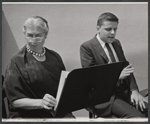 Aline MacMahon and Paul Shyre in the 1971 stage production Pictures in the Hallway