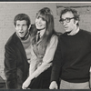 Tony Roberts, Diane Keaton and Woody Allen in rehearsal for the stage production Play It Again, Sam