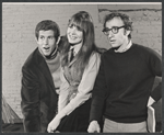 Tony Roberts, Diane Keaton and Woody Allen in rehearsal for the stage production Play It Again, Sam