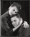 Doretta Morrow and Larry Pennell in the stage production The Poker Game