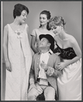 Jane Lowry, Donald Pleasence, Diana Muldaur and Nancy Reardon in the stage production Poor Bitos