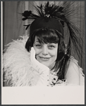 Kaye Ballard in publicity pose for the Off-Broadway revue The Decline and Fall of the Entire World as Seen Through the Eyes of Cole Porter revisited