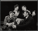 Sarah Cunningham, Robert Brown, Clayton Corzatte and unidentified in the stage production A Portrait of the Artist as a Young Man
