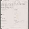 Stage manager's log, 1981 - 1982