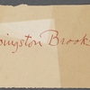 Brooks, Livingston J., ALS to WW. Nov. 21, 1863.