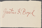 Boyd, Justus F., ALS to WW. May 14, 1863.