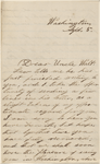 Harris, Joe, ALS to WW. Sep. 5, 1864.