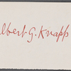 Knapp, Albert G., ALS to WW. Apr. 2, 1876.