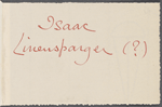 Livensparger, Isaac, ALS to WW. May 7, 1864.