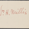 Millis, William H., Sr., ALS to WW. Jan. 9, 1864.