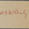 McReady, Fred B., ALS to WW. Apr. 29, 1863. 	