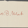 Neat, Thomas B., ALS to WW. Feb. 2, 1864.