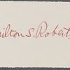 Smith, Lizzie H., on behalf of Milton S. Roberts, ALS to WW. Sep. 17, [1864]. 	
