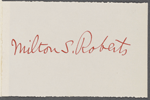 Smith, Lizzie H., on behalf of Milton S. Roberts, ALS to WW. Sep. 17, [1864]. 	
